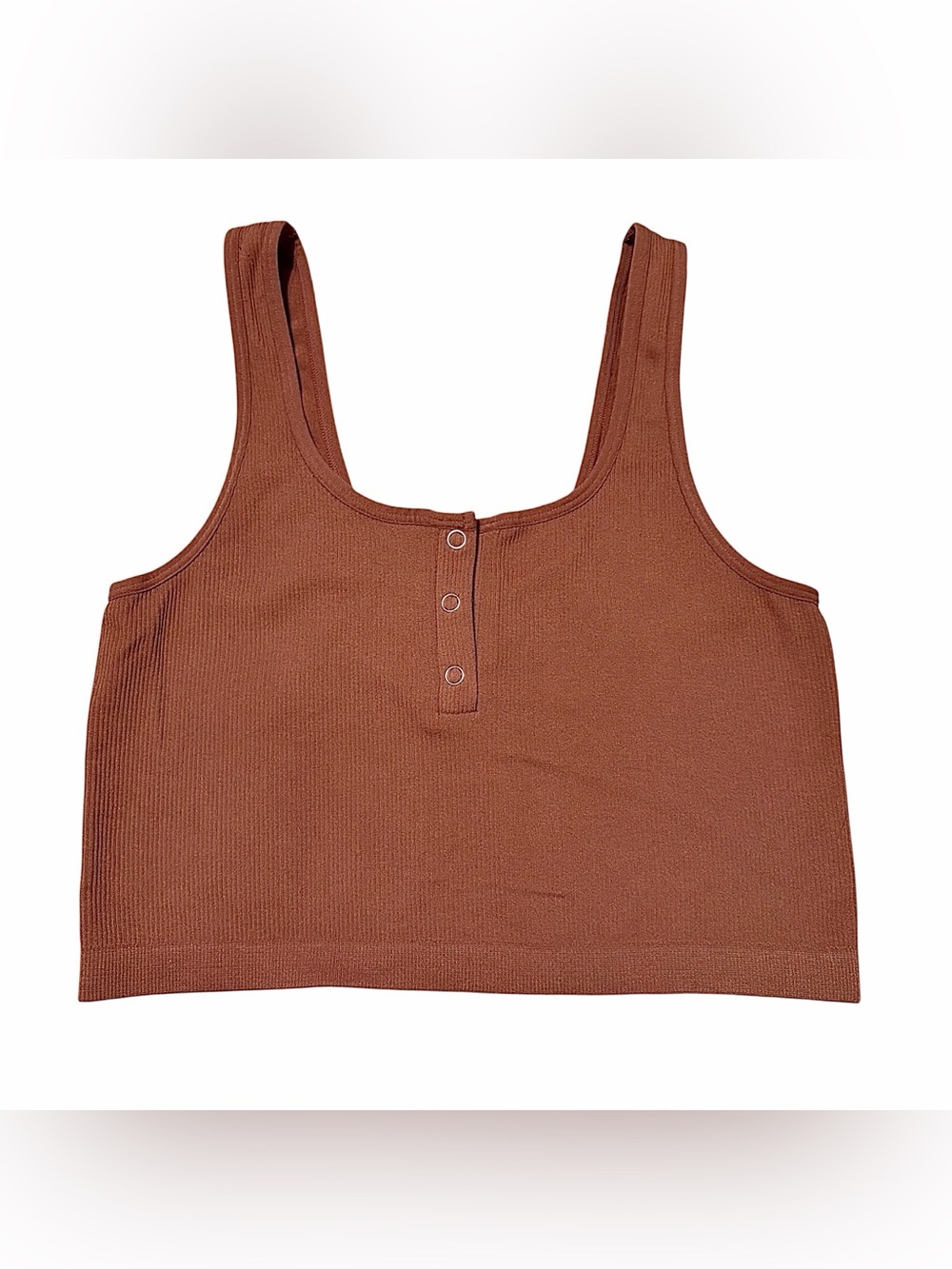 Bozzolo Dusty Rose Ribbed Snap-Front Tank Size M/L